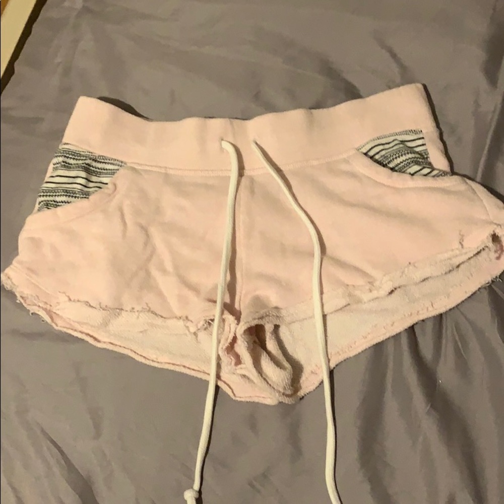 comfy light pink pajama shorts